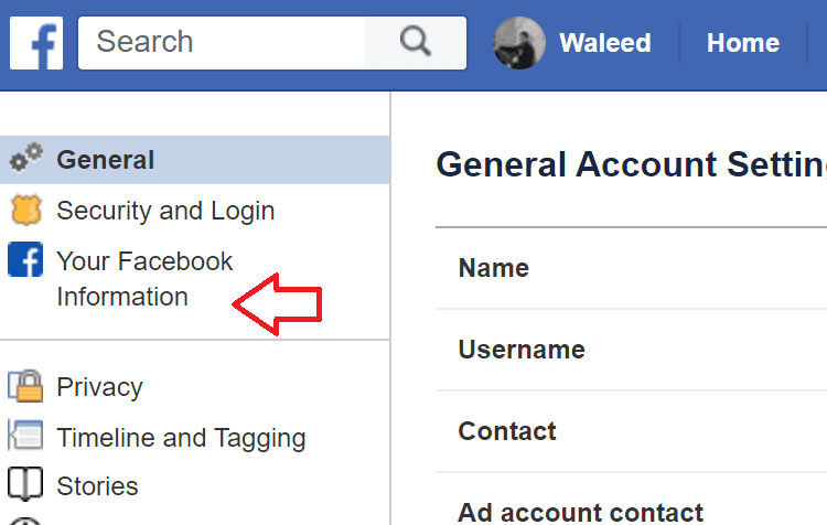 Your Facebook Information