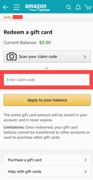 amazon-claim-code