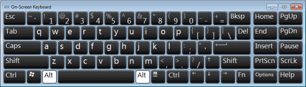 onscreen keyboard