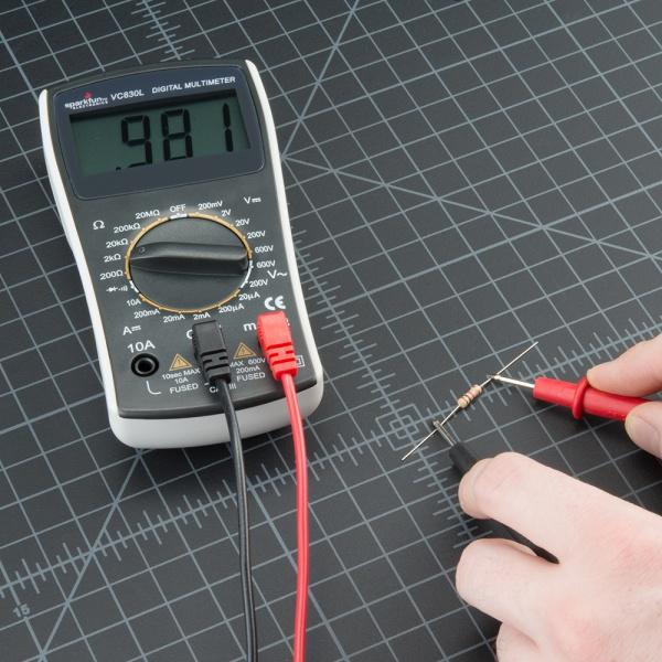 قياس المقاومة بال Multimeter 