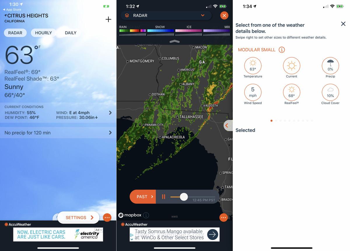 افضل برامج الطقس للايفون - تطبيق AccuWeather