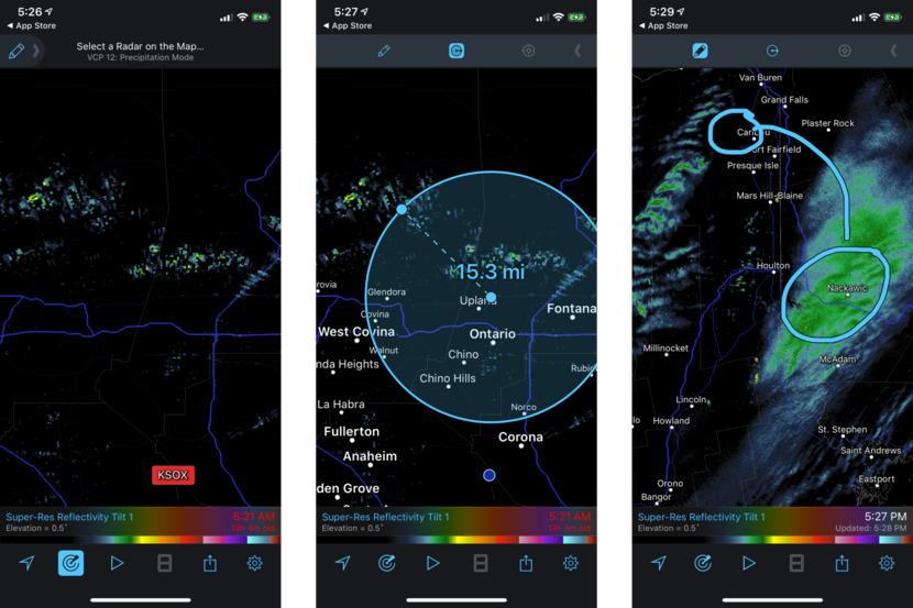 افضل برامج الطقس للايفون - تطبيق RadarScope