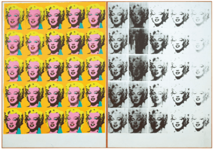  MARILYN DIPTYCH لـِANDY WARHOL 