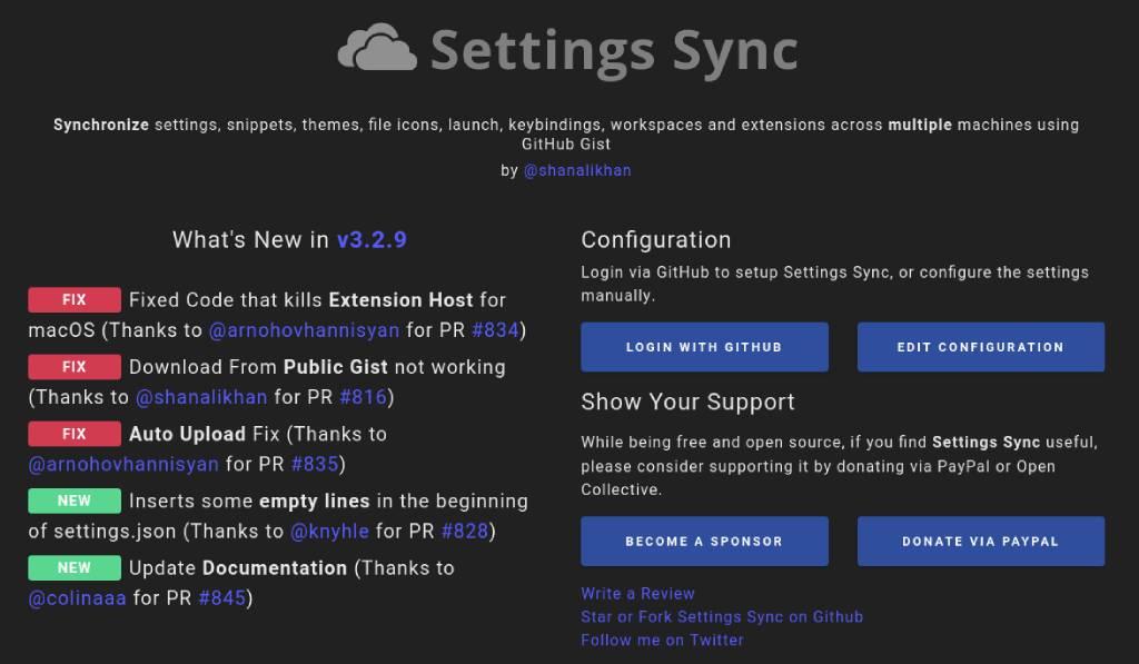 Settings Sync