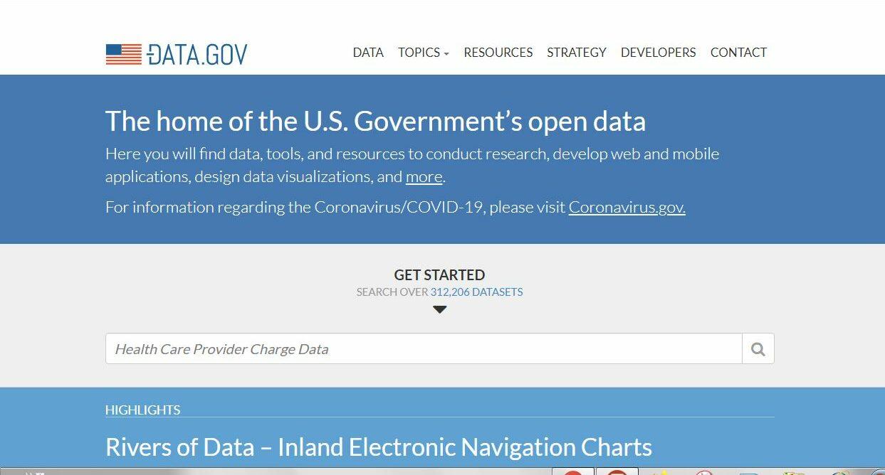 مواقع إحصاءات Data.GOV